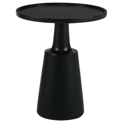 Coaster Furniture Ixia 915109 Round Solid Mango Wood Accent Side Table - Black Stain IMAGE 1