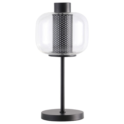 Coaster Furniture Ingrid 920211 22-inch Glass Shade Bedside Table Lamp - Black IMAGE 1