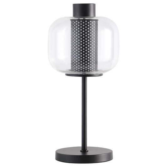 Coaster Furniture Ingrid 920211 22-inch Glass Shade Bedside Table Lamp - Black IMAGE 1