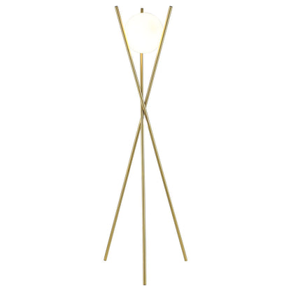 Coaster Furniture Yamileth 920218 65-inch Spherical Bulb Metal Tripod Floor Lamp - Gold IMAGE 3