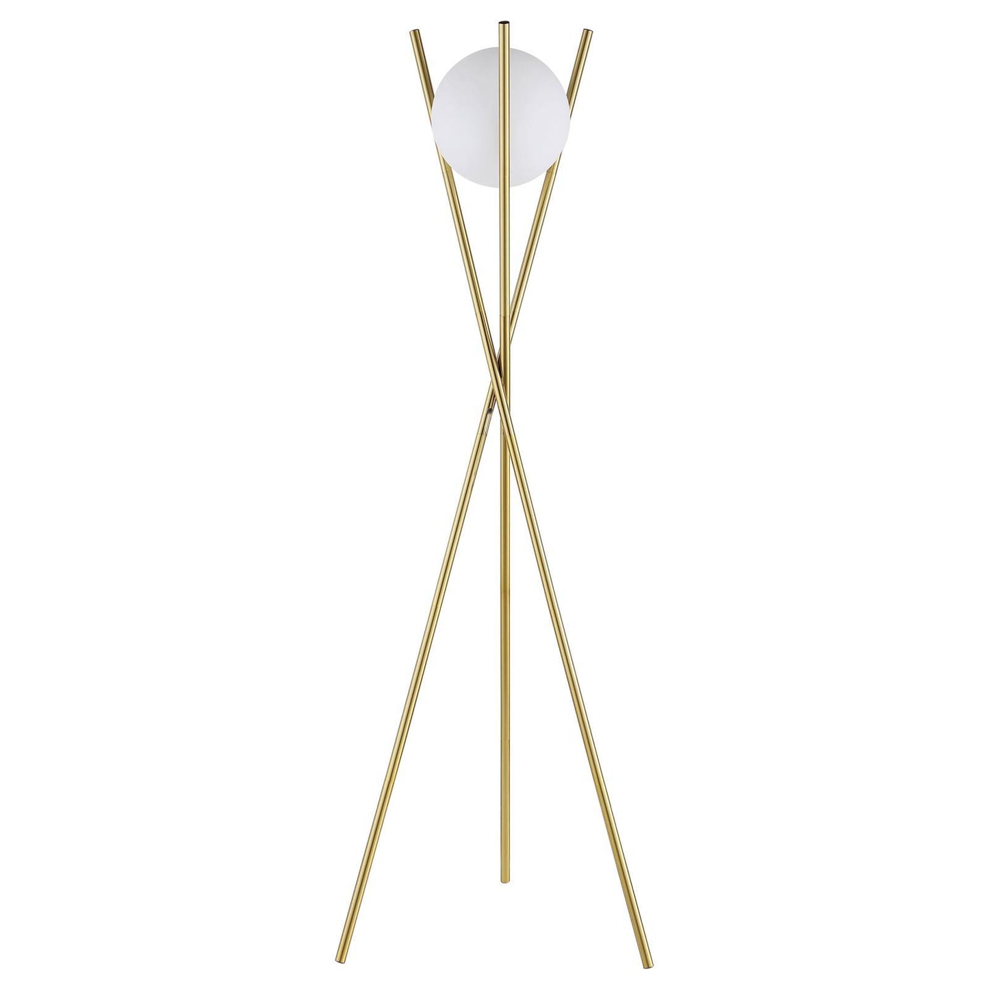 Coaster Furniture Yamileth 920218 65-inch Spherical Bulb Metal Tripod Floor Lamp - Gold IMAGE 4