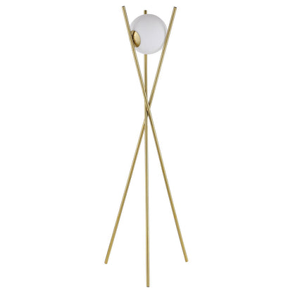 Coaster Furniture Yamileth 920218 65-inch Spherical Bulb Metal Tripod Floor Lamp - Gold IMAGE 5