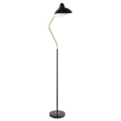 Coaster Furniture Lucien 920223 69-inch Dome Shade Metal Task Floor Lamp - Black IMAGE 1