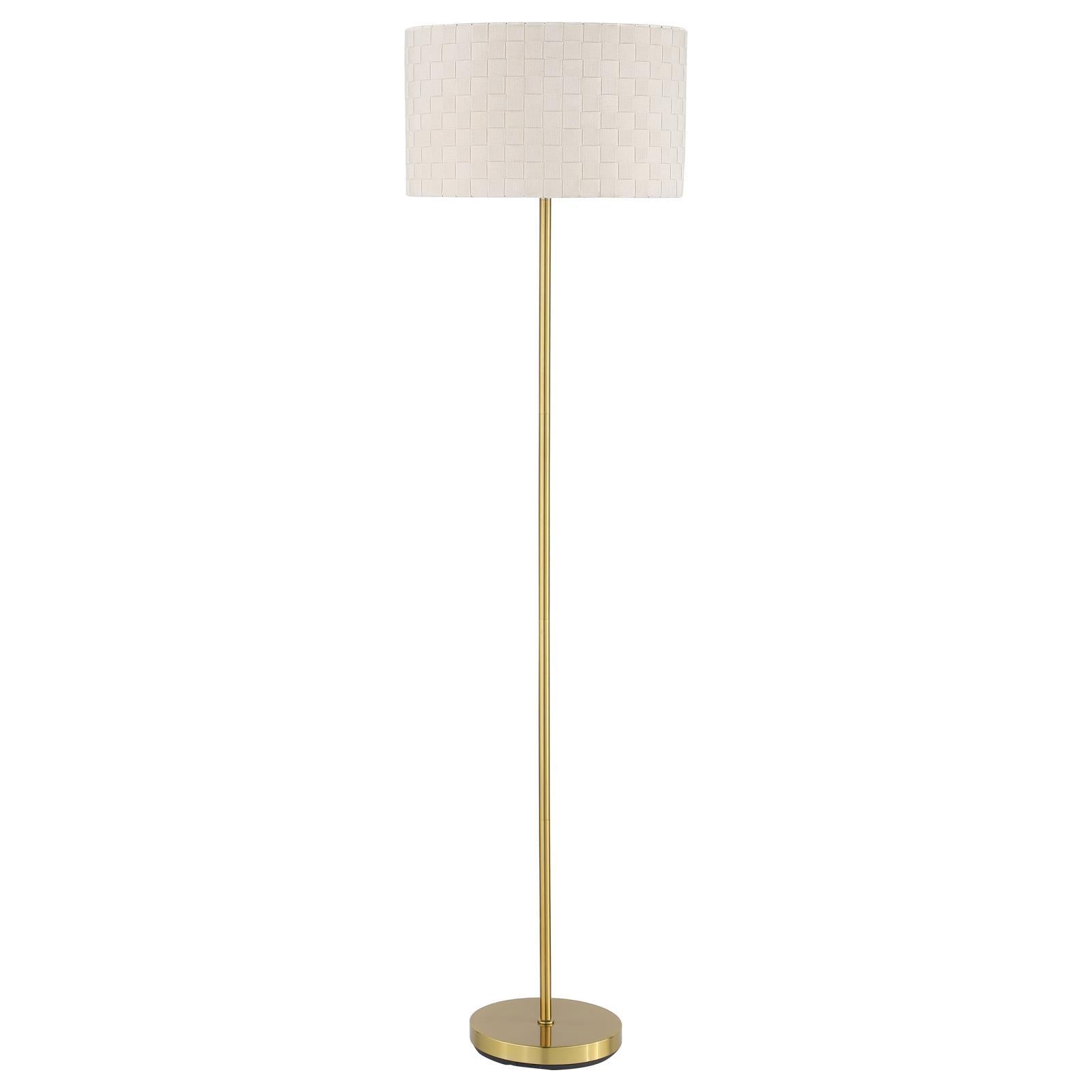 Coaster Furniture Ramiro 920303 66-inch Drum Shade Metal Floor Lamp - Gold IMAGE 1