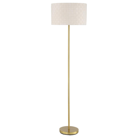 Coaster Furniture Ramiro 920303 66-inch Drum Shade Metal Floor Lamp - Gold IMAGE 1