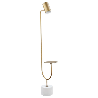 Coaster Furniture Jodie 923309 55-inch Adjustable Floor Lamp Side Table - Antique Brass IMAGE 1