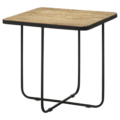 Coaster Furniture Elyna 935855 Square Stone Top Accent Side Table - Beige IMAGE 2
