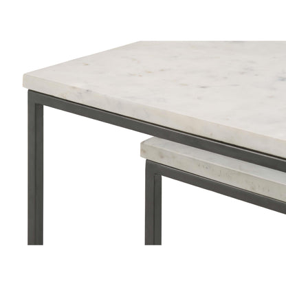  Coaster Furniture Medora 936016 3-piece Marble Top Nesting Table Set - White IMAGE 9