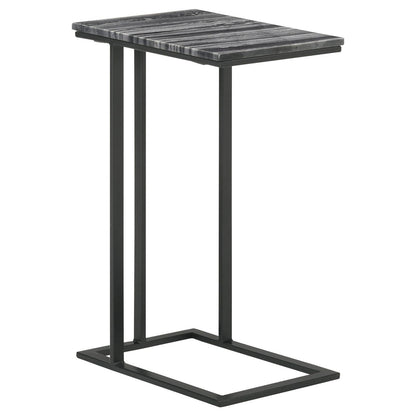 Coaster Furniture Vicente 936034 Marble Top C-Shaped Sofa Side Table - Grey IMAGE 1