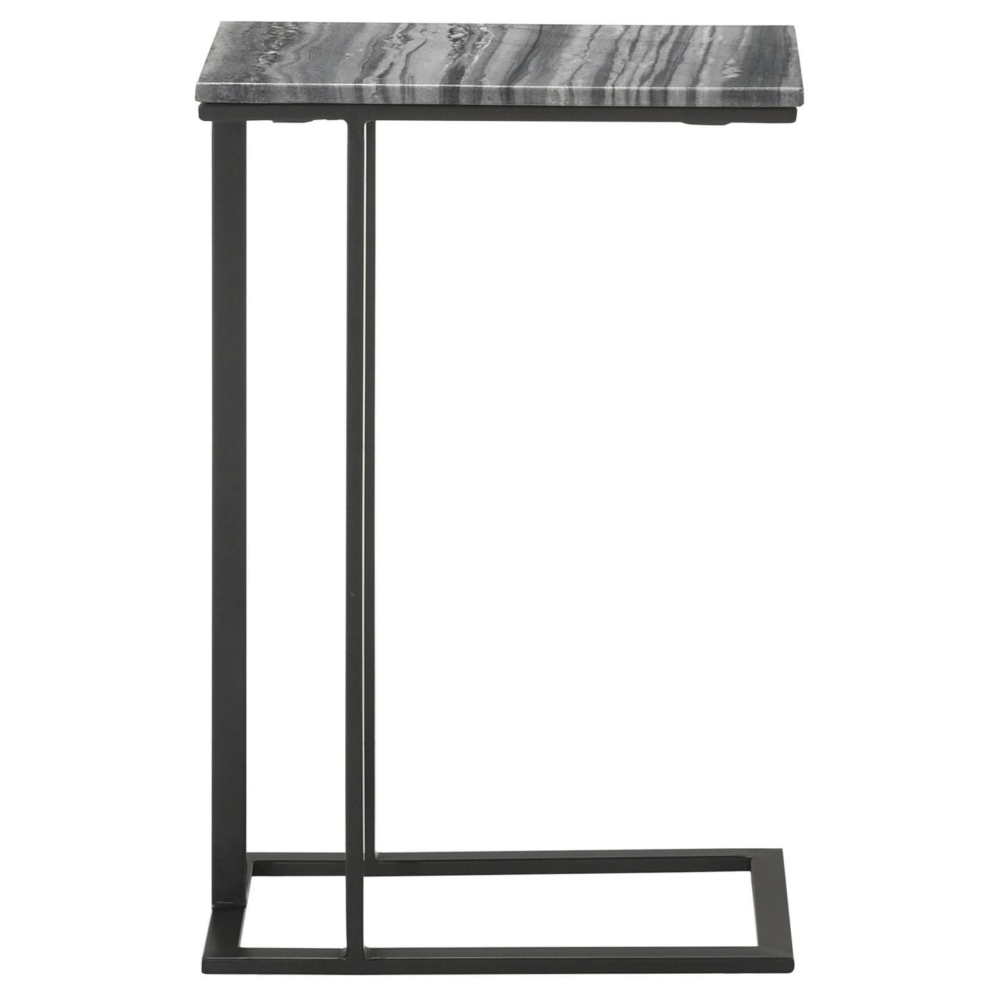 Coaster Furniture Vicente 936034 Marble Top C-Shaped Sofa Side Table - Grey IMAGE 10
