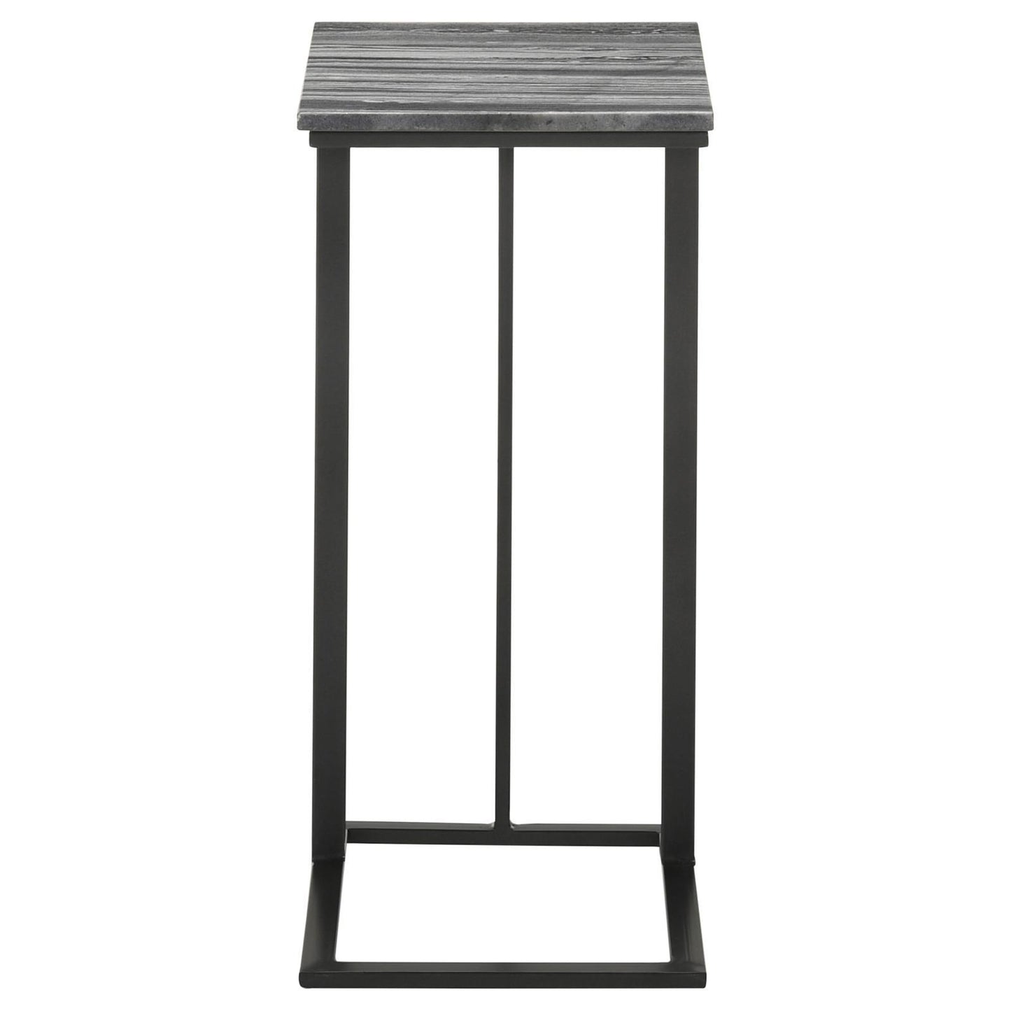 Coaster Furniture Vicente 936034 Marble Top C-Shaped Sofa Side Table - Grey IMAGE 4