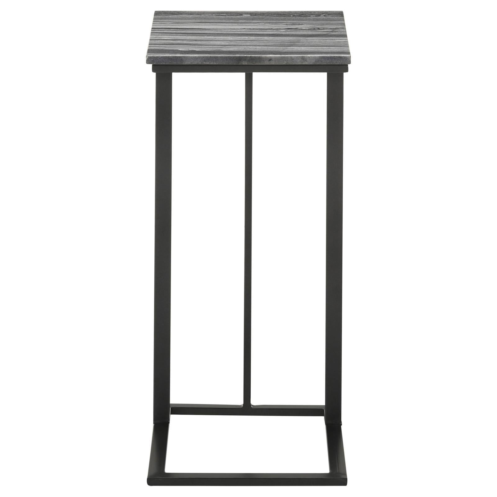 Coaster Furniture Vicente 936034 Marble Top C-Shaped Sofa Side Table - Grey IMAGE 4