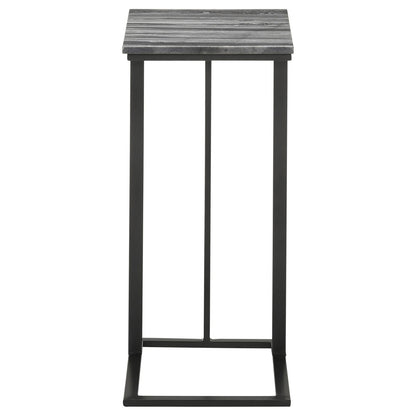 Coaster Furniture Vicente 936034 Marble Top C-Shaped Sofa Side Table - Grey IMAGE 4