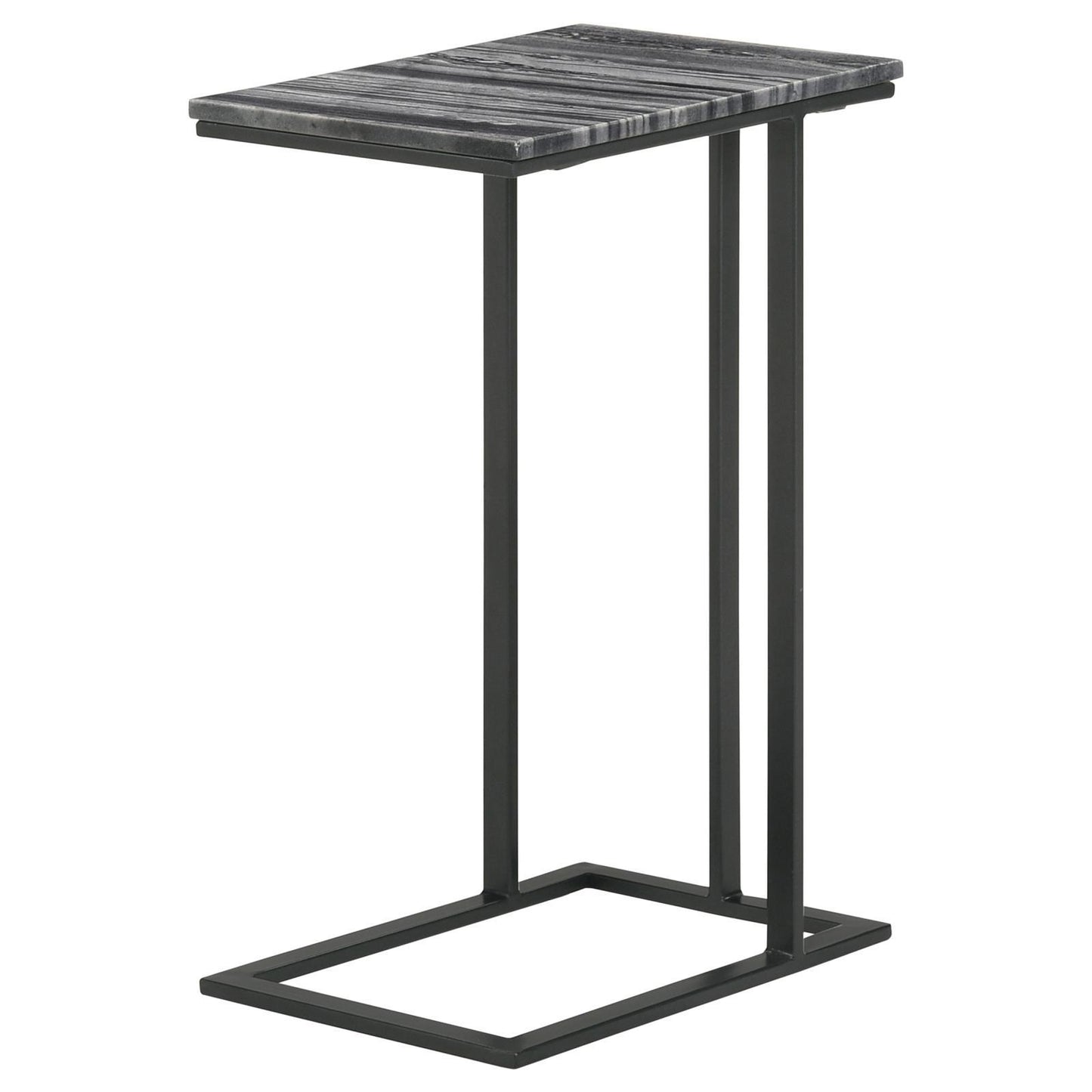 Coaster Furniture Vicente 936034 Marble Top C-Shaped Sofa Side Table - Grey IMAGE 5