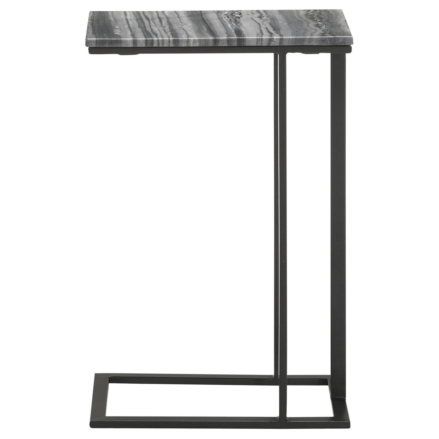 Coaster Furniture Vicente 936034 Marble Top C-Shaped Sofa Side Table - Grey IMAGE 6