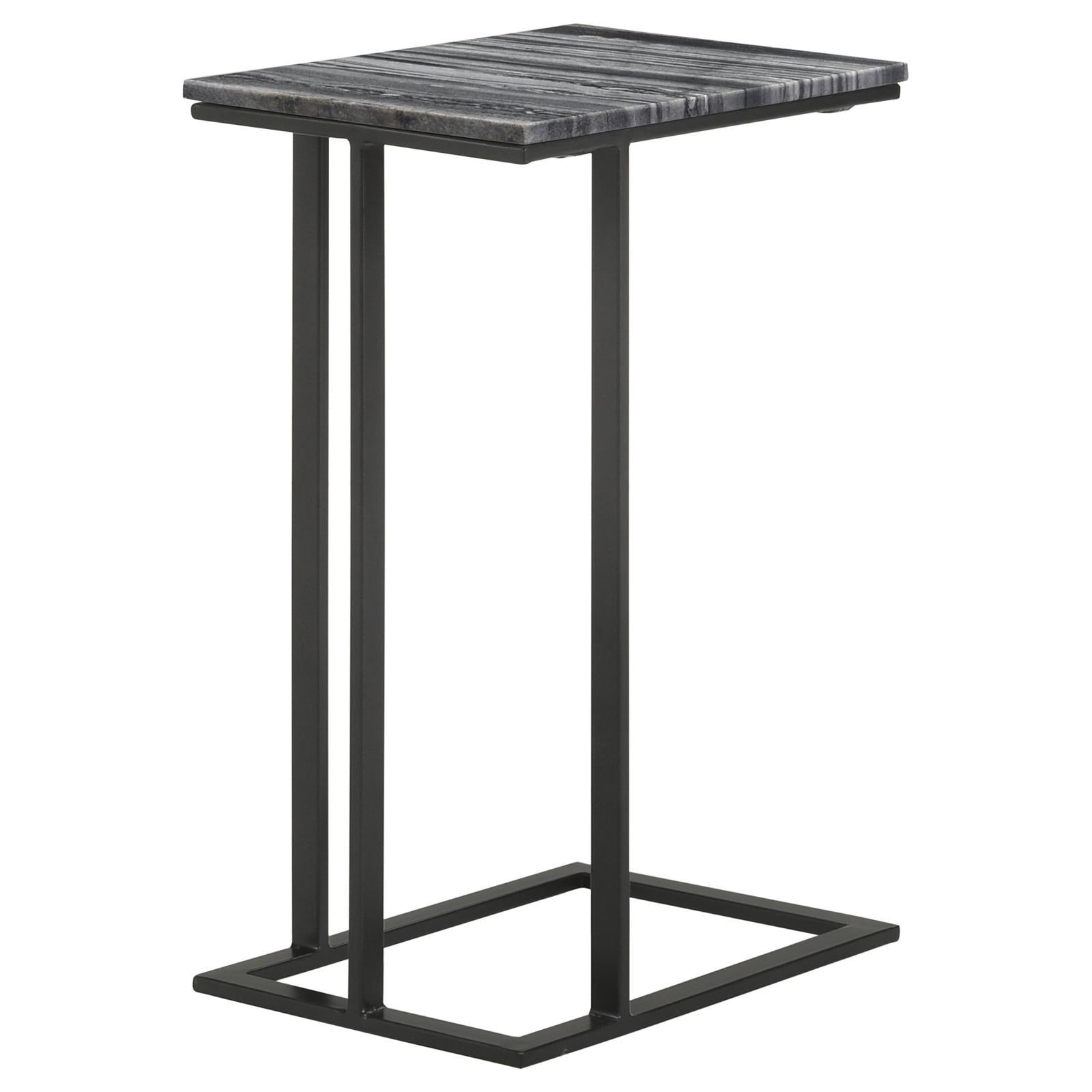 Coaster Furniture Vicente 936034 Marble Top C-Shaped Sofa Side Table - Grey IMAGE 8