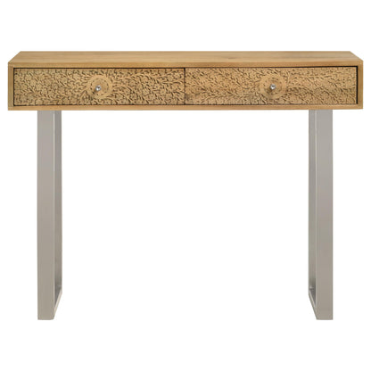 Coaster Furniture Draco 953512 2-Drawer Console Table Hand Carved Details - Natural IMAGE 3