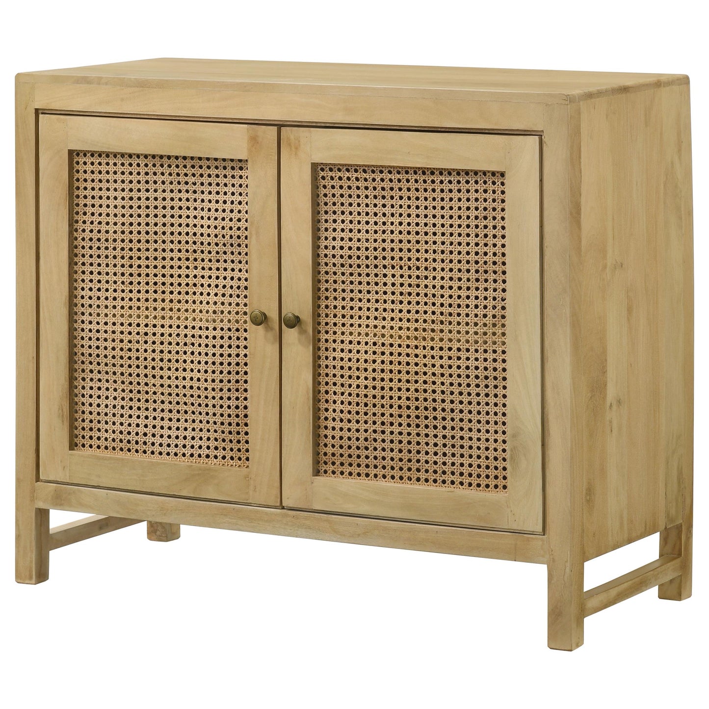 Coaster Furniture Zamora 953555 2-door Wood Accent Cabinet with Woven Cane - Natural IMAGE 5
