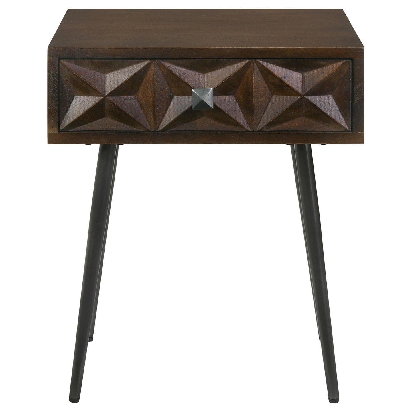 Coaster Furniture Ezra 959539 1-Drawer Rectangular Accent Side Table - Coffee Brown IMAGE 3