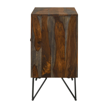 Coaster Furniture Macon 959615 2-door Sheesham Wood Storage Accent Cabinet - Grey IMAGE 5