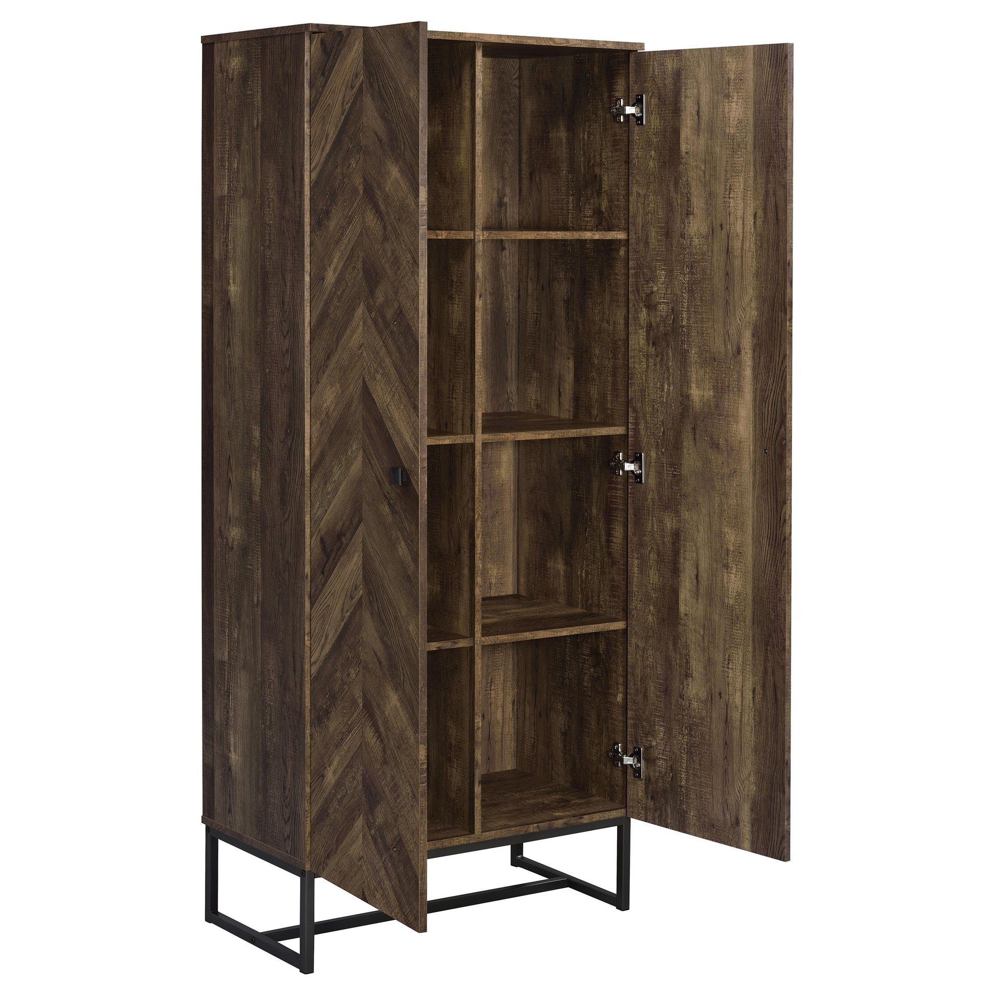 Coaster Furniture Carolyn 959640 2-door Engineered Wood Accent Cabinet - Rustic Oak IMAGE 2