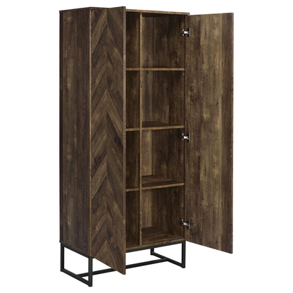 Coaster Furniture Carolyn 959640 2-door Engineered Wood Accent Cabinet - Rustic Oak IMAGE 2