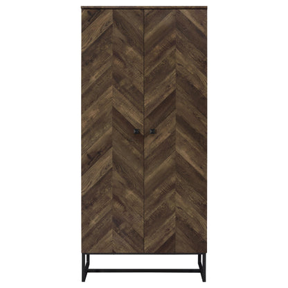 Coaster Furniture Carolyn 959640 2-door Engineered Wood Accent Cabinet - Rustic Oak IMAGE 3