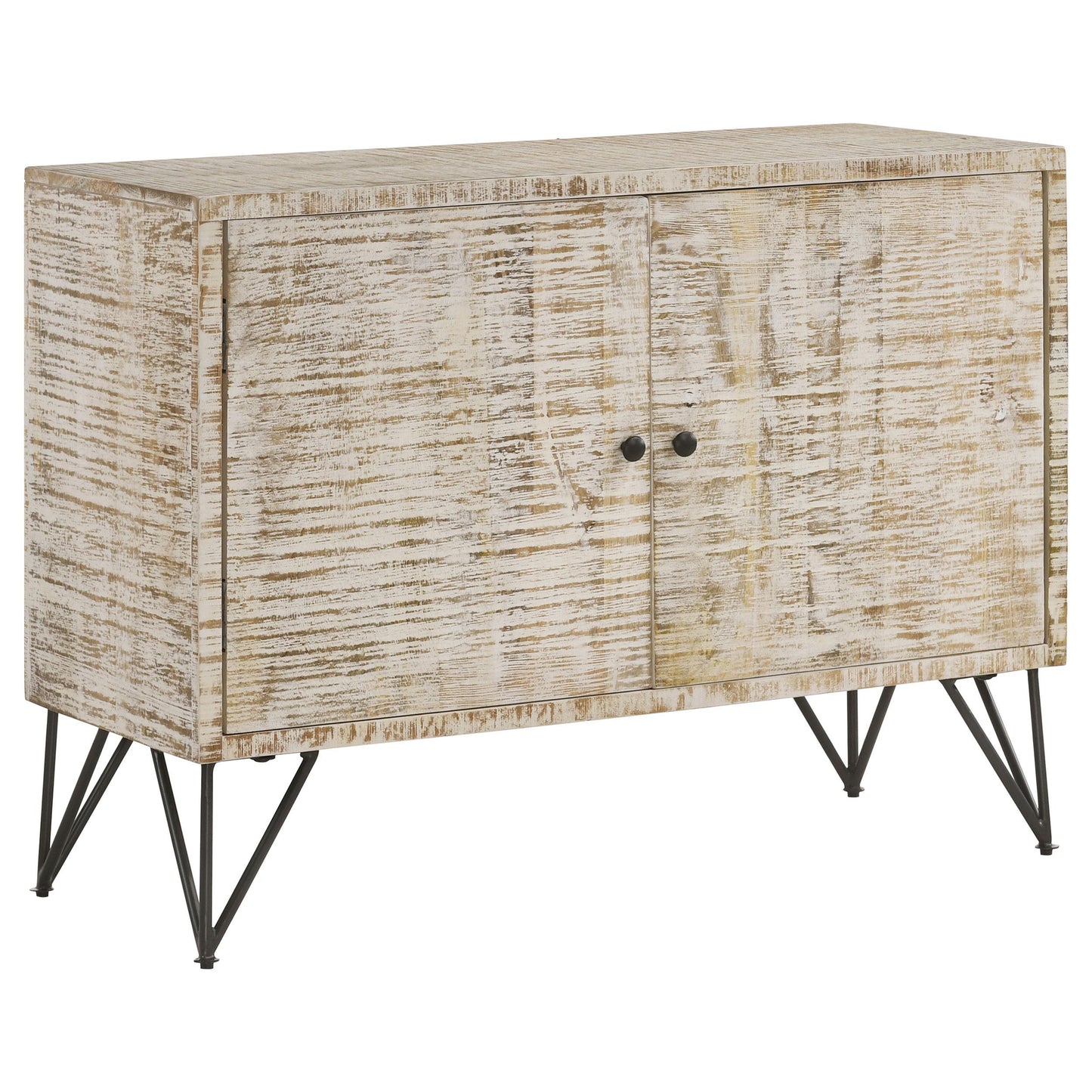 Coaster Furniture Eileen 959652 2-door Wood Storage Accent Cabinet - White Washed IMAGE 1
