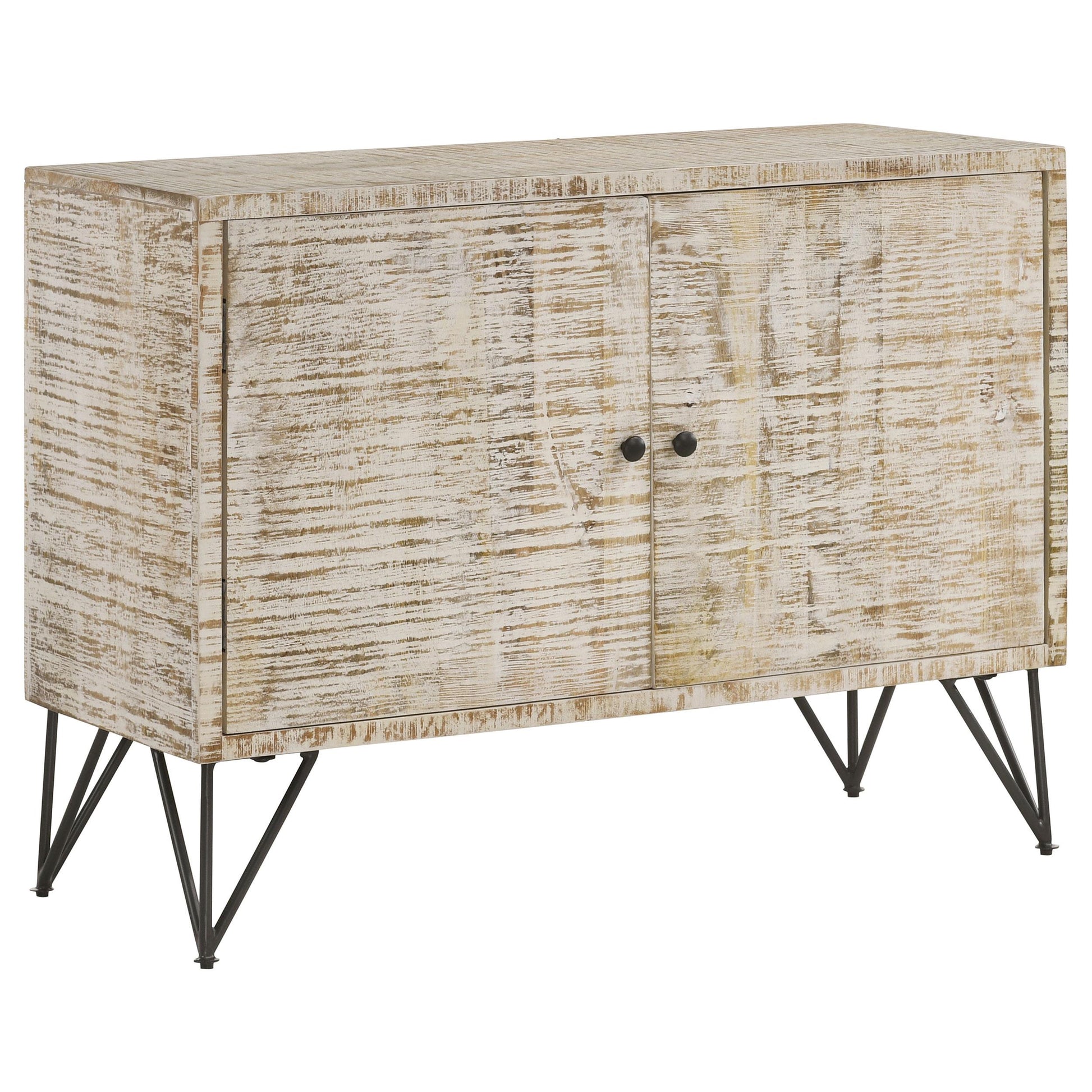 Coaster Furniture Eileen 959652 2-door Wood Storage Accent Cabinet - White Washed IMAGE 1