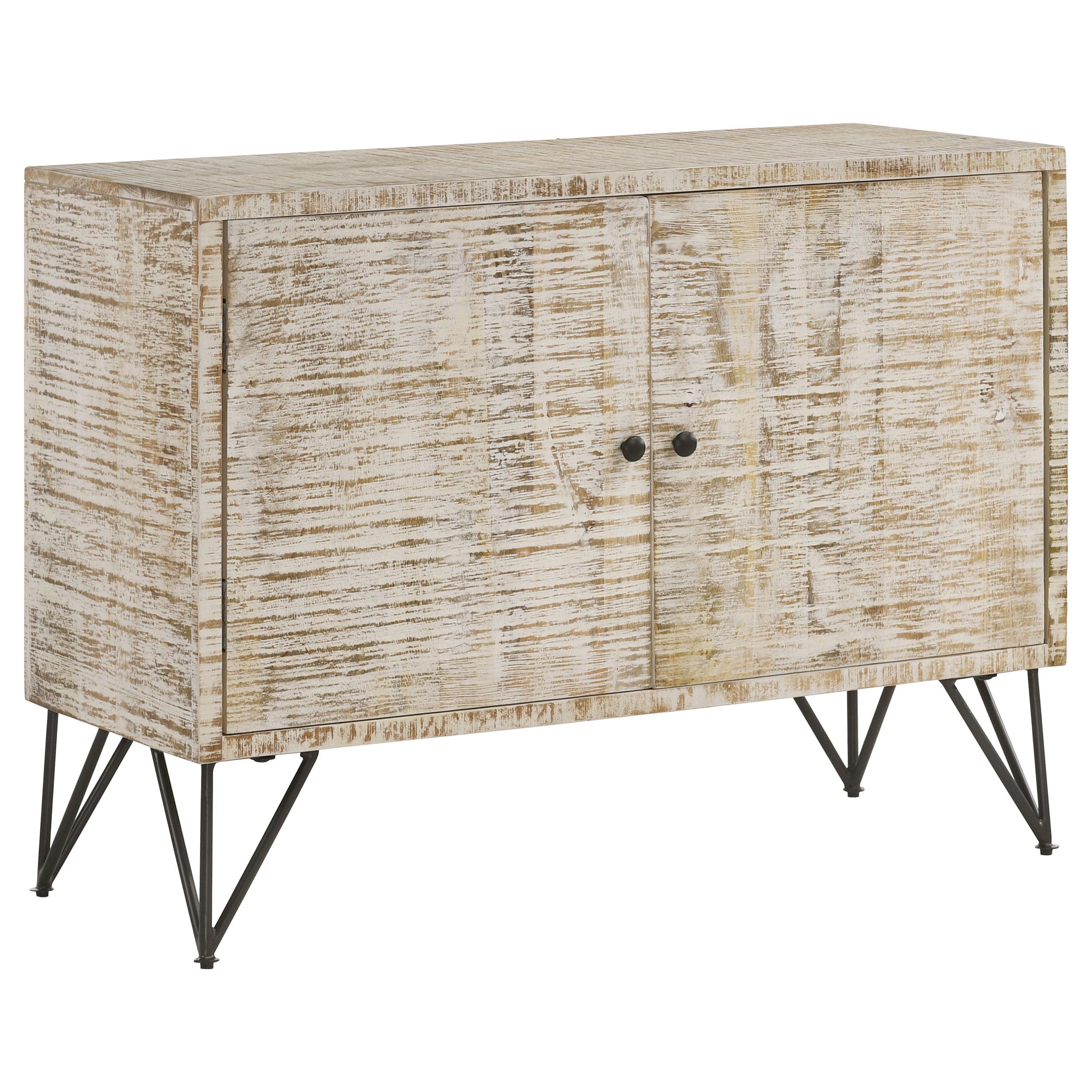 Coaster Furniture Eileen 959652 2-door Wood Storage Accent Cabinet - White Washed IMAGE 1