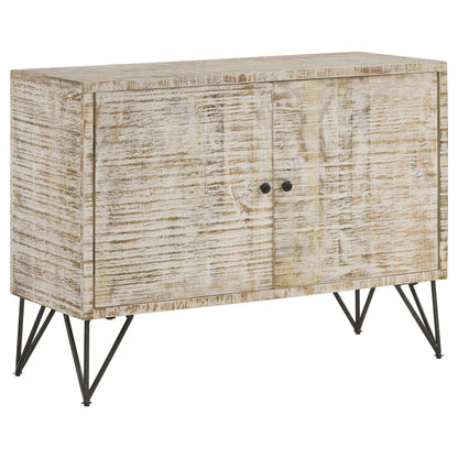 Coaster Furniture Eileen 959652 2-door Wood Storage Accent Cabinet - White Washed IMAGE 1