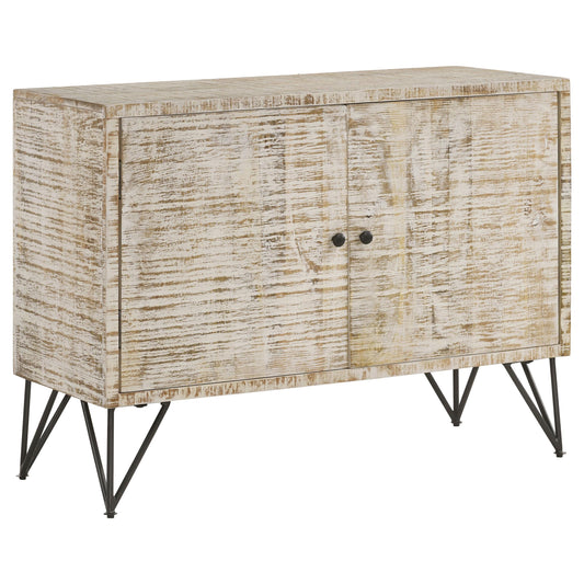Coaster Furniture Eileen 959652 2-door Wood Storage Accent Cabinet - White Washed IMAGE 1