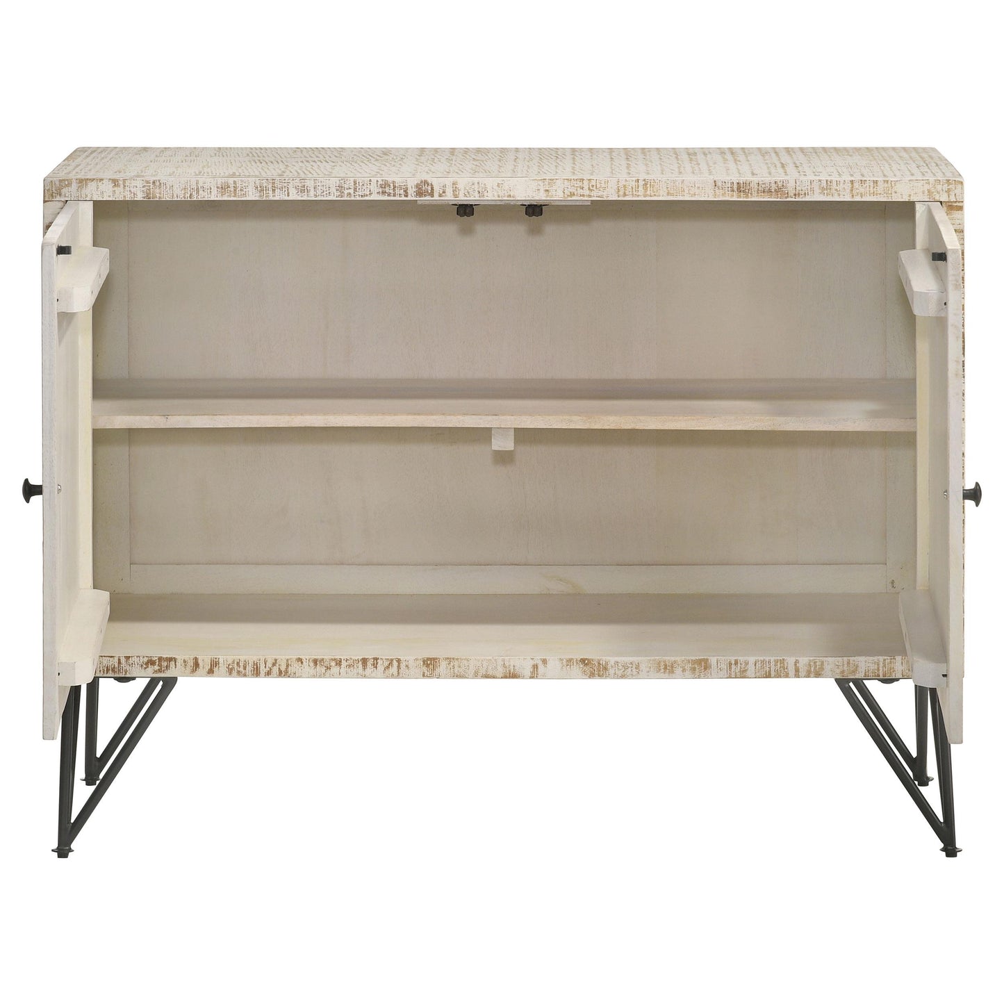 Coaster Furniture Eileen 959652 2-door Wood Storage Accent Cabinet - White Washed IMAGE 4