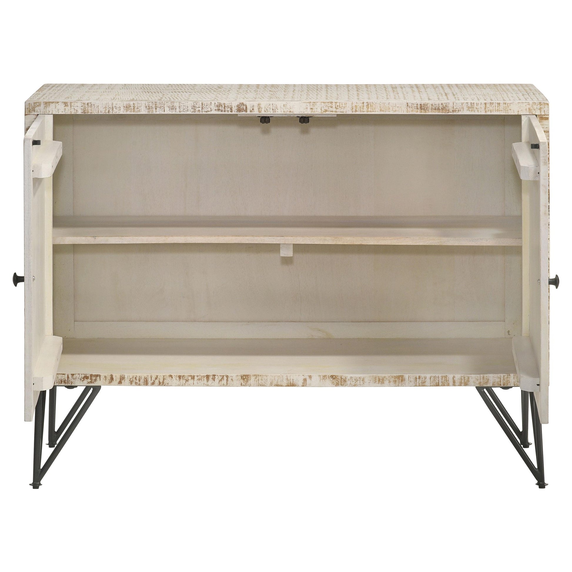 Coaster Furniture Eileen 959652 2-door Wood Storage Accent Cabinet - White Washed IMAGE 4