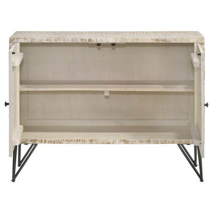 Coaster Furniture Eileen 959652 2-door Wood Storage Accent Cabinet - White Washed IMAGE 4