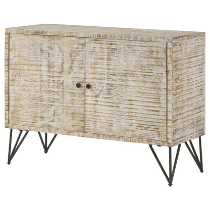 Coaster Furniture Eileen 959652 2-door Wood Storage Accent Cabinet - White Washed IMAGE 5
