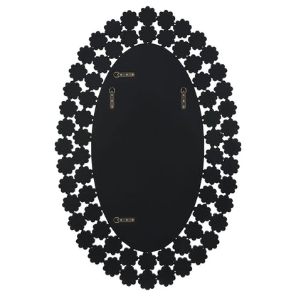 Coaster Furniture Colleen 961615 31 x 47 Inch Oval Wall Mirror Crystal Flowers - Silver IMAGE 4
