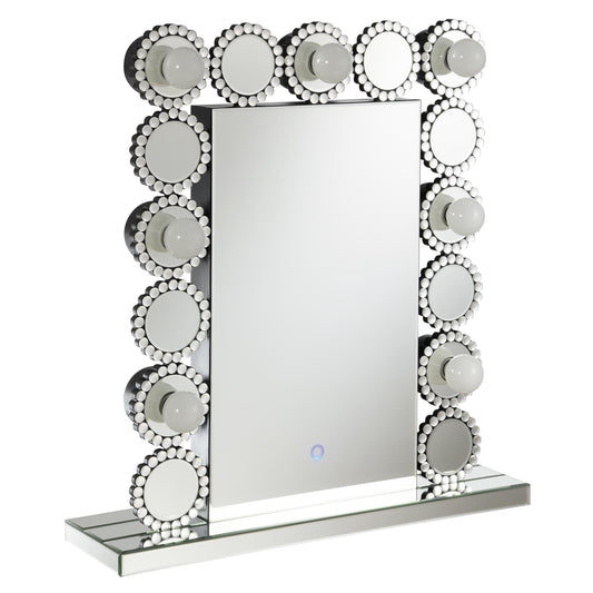  Coaster Furniture Aghes 961624 Vanity Mirror with Lighting - Silver IMAGE 1