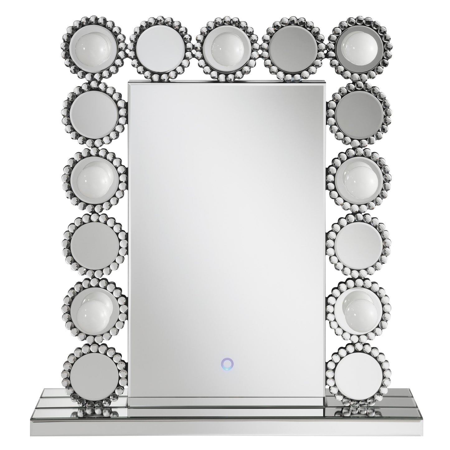  Coaster Furniture Aghes 961624 Vanity Mirror with Lighting - Silver IMAGE 3