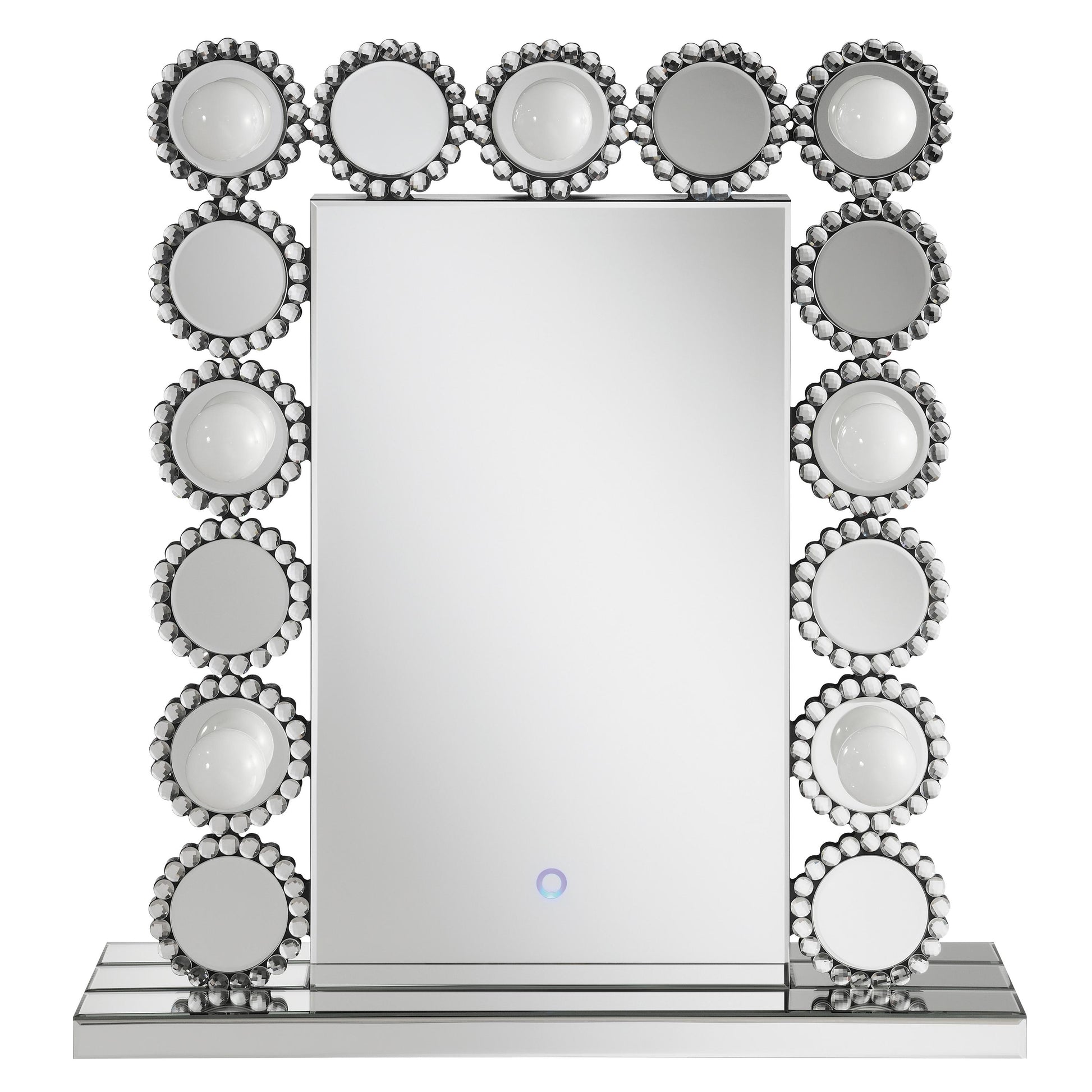  Coaster Furniture Aghes 961624 Vanity Mirror with Lighting - Silver IMAGE 3