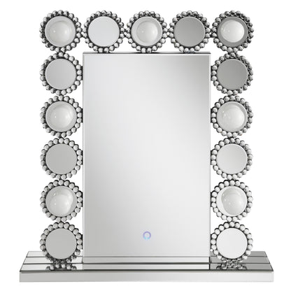  Coaster Furniture Aghes 961624 Vanity Mirror with Lighting - Silver IMAGE 3