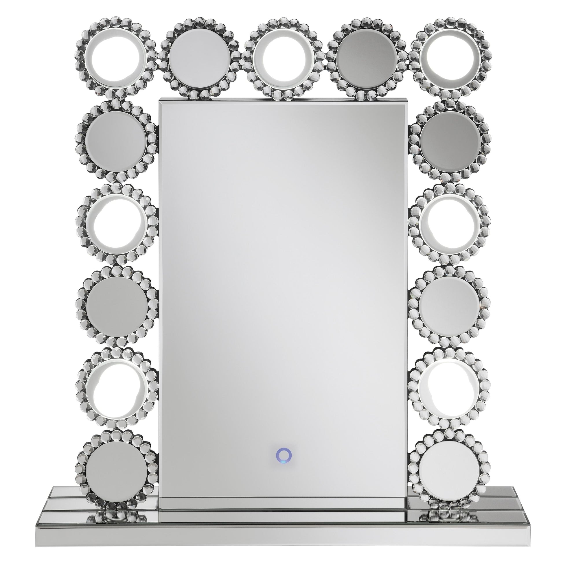  Coaster Furniture Aghes 961624 Vanity Mirror with Lighting - Silver IMAGE 4