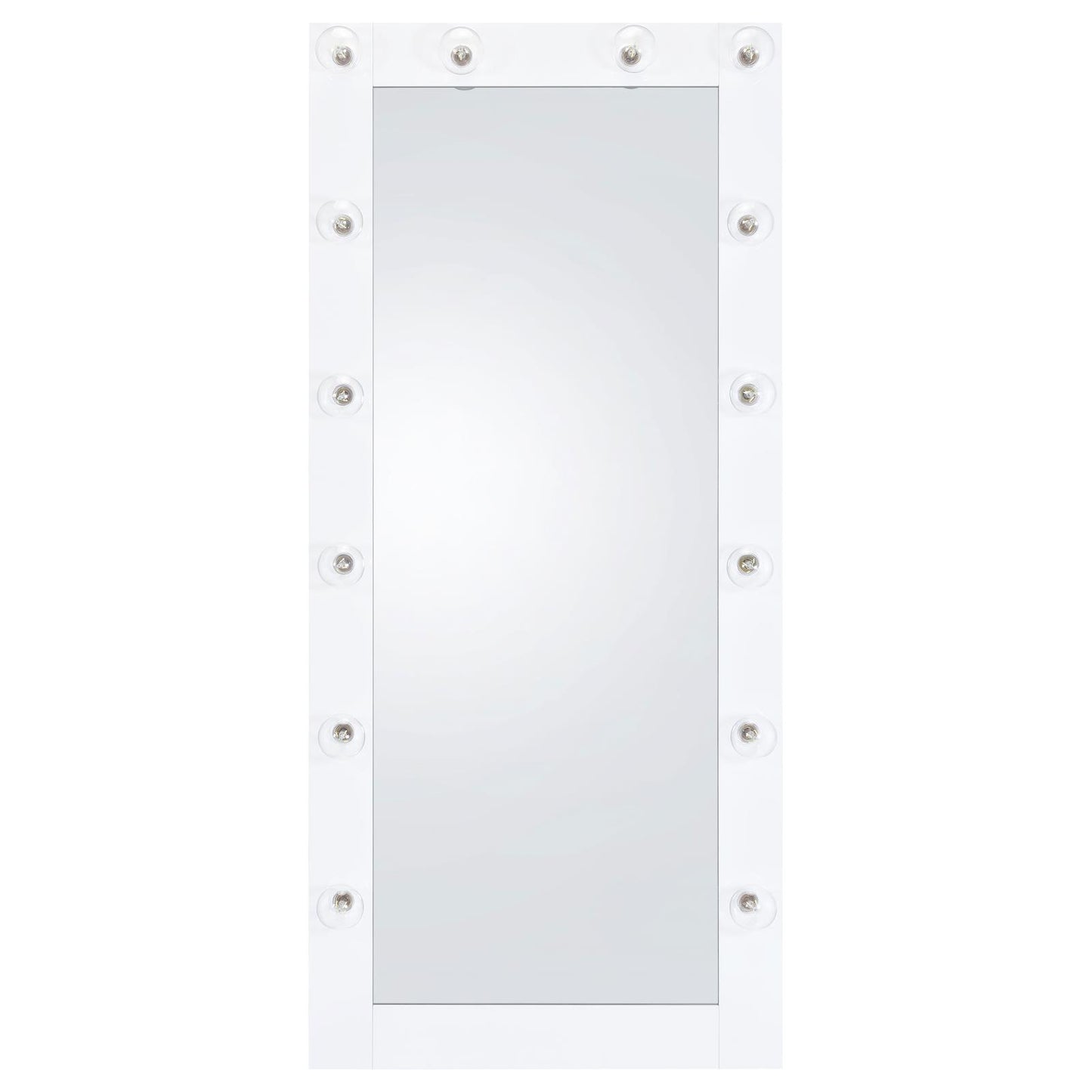 Coaster Furniture Zayan 969558 32 x 71 Inch Floor Mirror LED Lighting - White Gloss IMAGE 4
