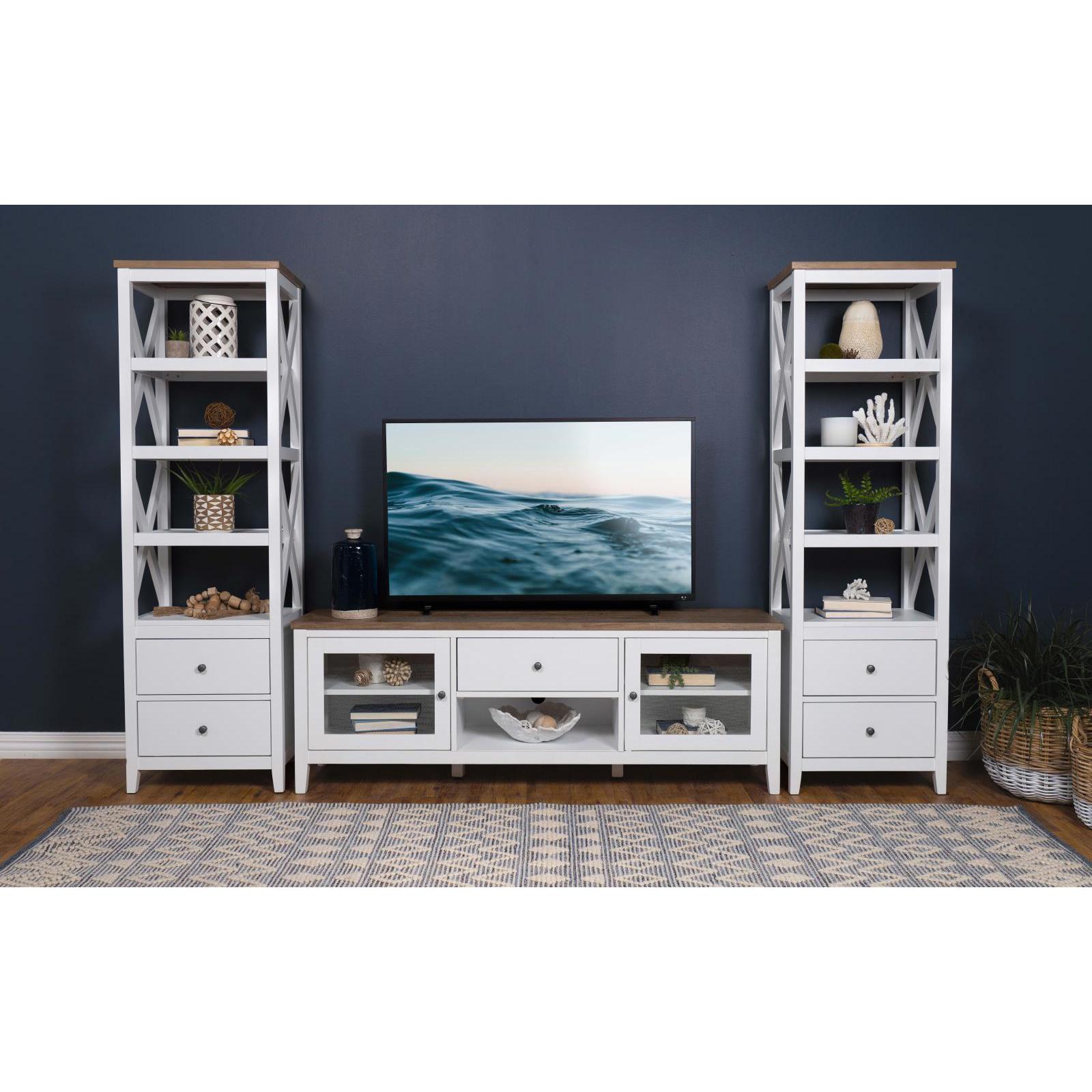 Coaster Furniture Hollis 708253 2-door Wood 67" TV Stand with Drawer - Brown and White IMAGE 11