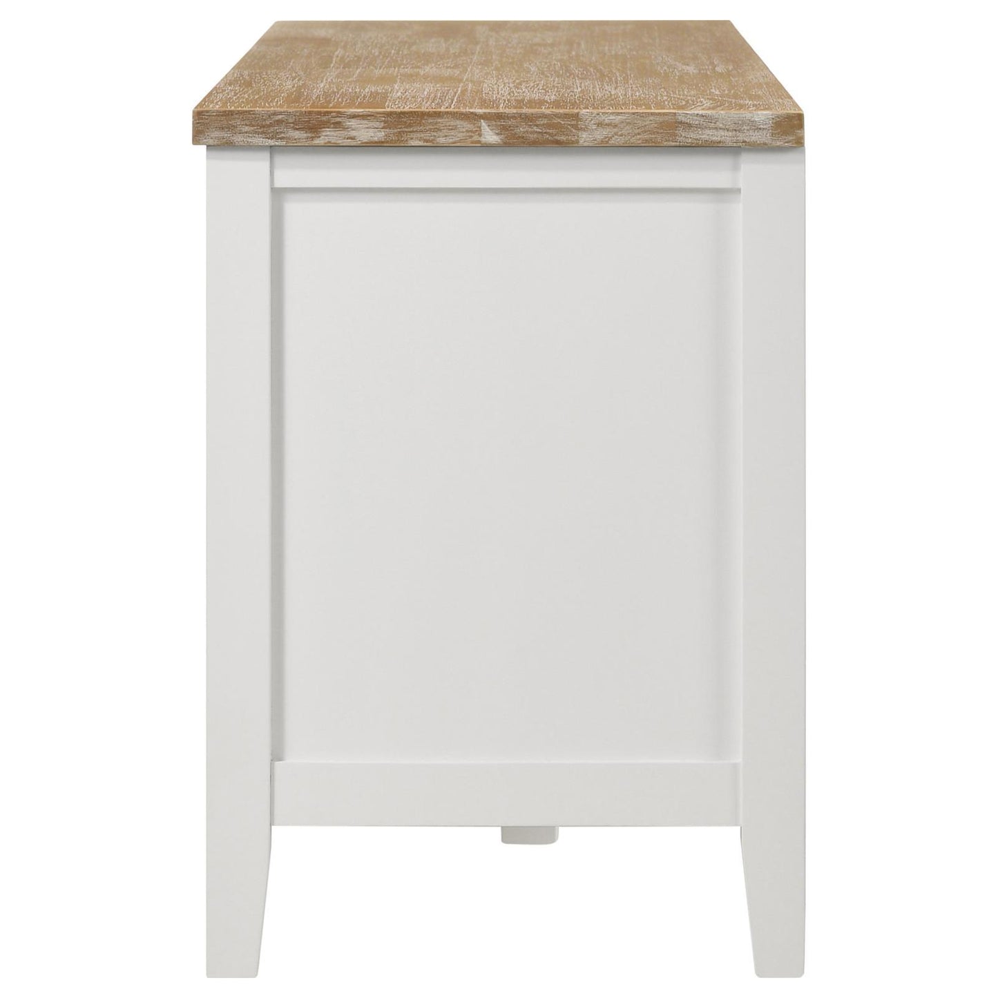 Coaster Furniture Hollis 708253 2-door Wood 67" TV Stand with Drawer - Brown and White IMAGE 5