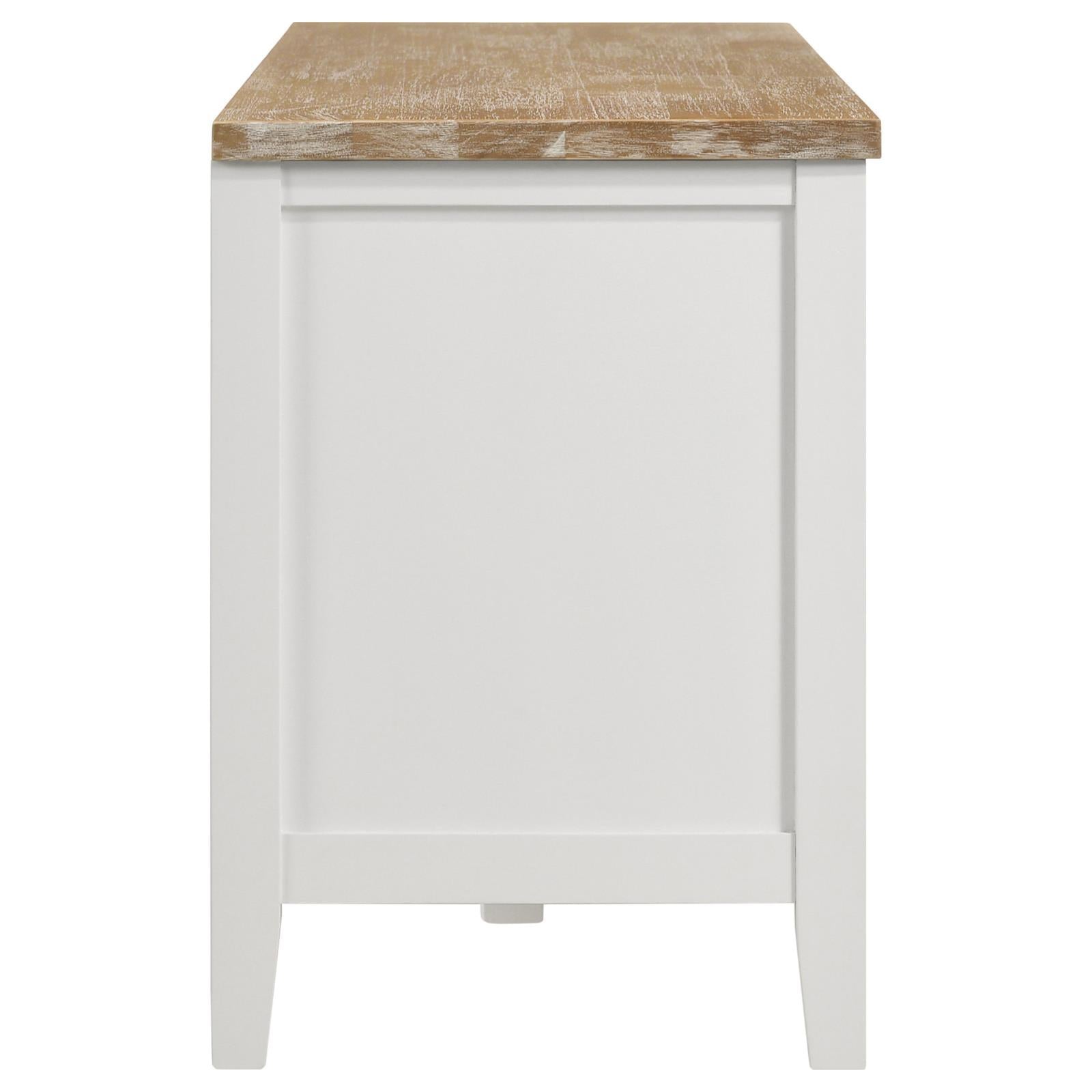 Coaster Furniture Hollis 708253 2-door Wood 67" TV Stand with Drawer - Brown and White IMAGE 8