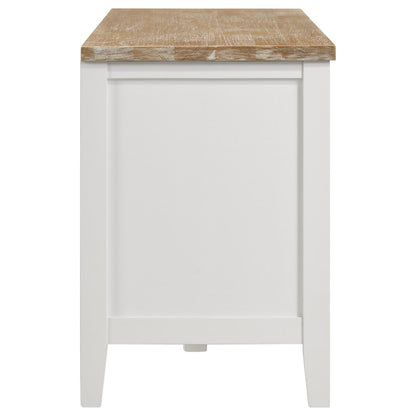 Coaster Furniture Hollis 708253 2-door Wood 67" TV Stand with Drawer - Brown and White IMAGE 8