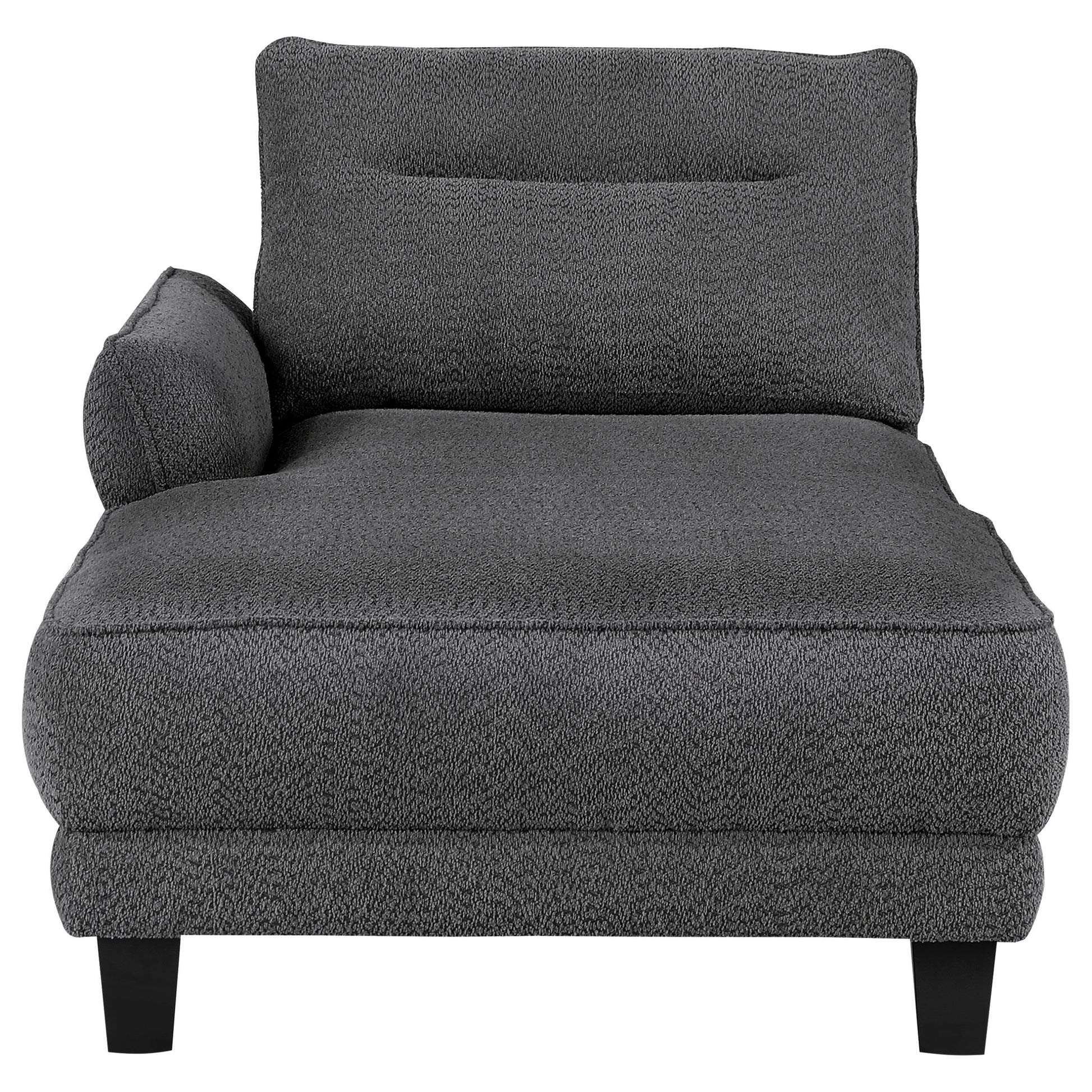 Coaster Furniture Caspian 509540 Upholstered Curved Arm Chaise Sectional Sofa - Grey IMAGE 5