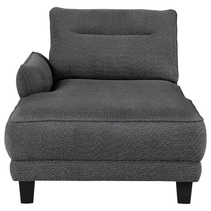 Coaster Furniture Caspian 509540 Upholstered Curved Arm Chaise Sectional Sofa - Grey IMAGE 5