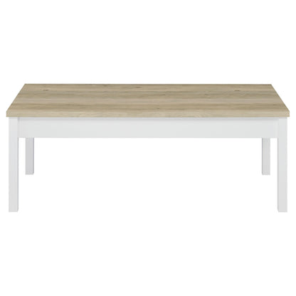  Coaster Furniture Stacie 709950 3-piece Coffee Table Set - Distressed Pine and White IMAGE 4